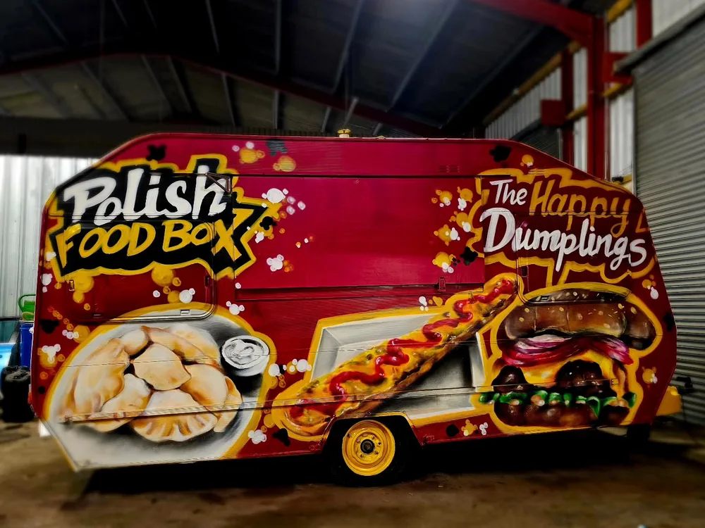 Custom painted food truck by Thomas Palaniuk